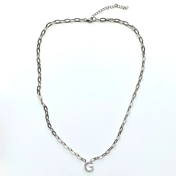 Sterling Silver Initial Necklace - Picture 2 of 5